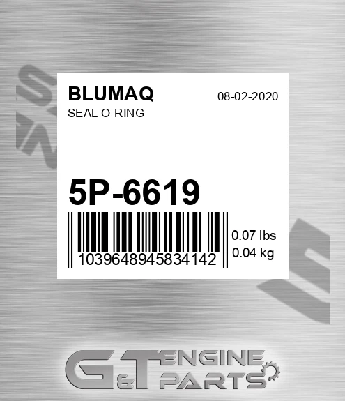 5P-6619 Seal O-ring for BLUMAQ