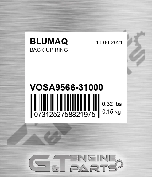 VOSA9566-31000 Back-up Ring for BLUMAQ