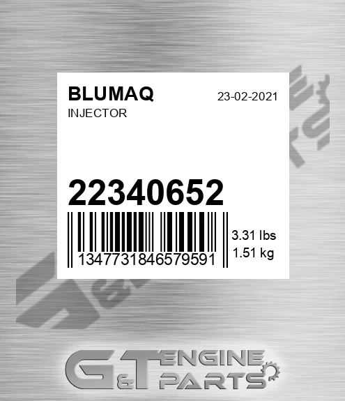 22340652 Injector for BLUMAQ
