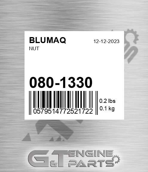 080-1330 Nut for BLUMAQ