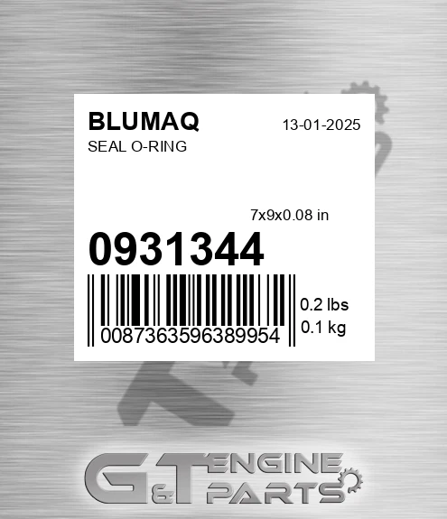 093-1344 Seal O-ring for BLUMAQ