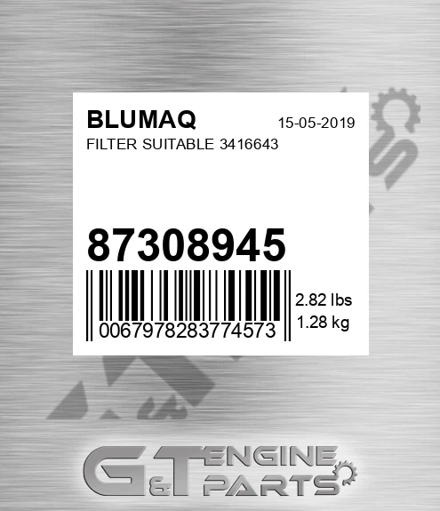 87308945 BLUMAQ Filter Suitable 3416643