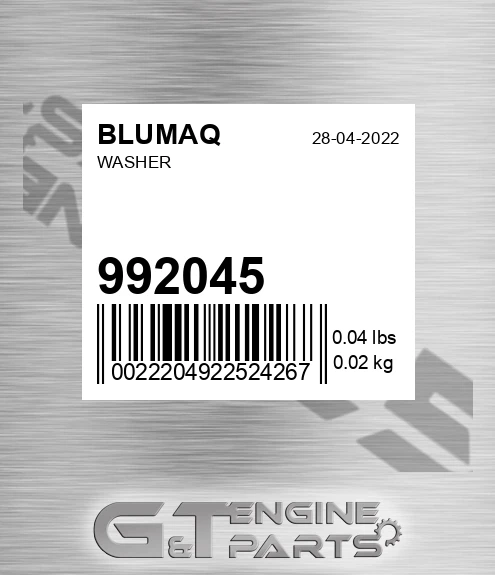 992045 Washer for BLUMAQ