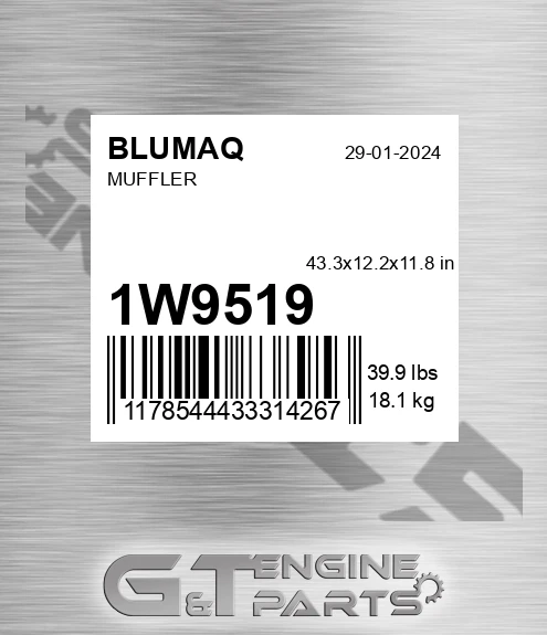 1W-9519 Muffler for BLUMAQ