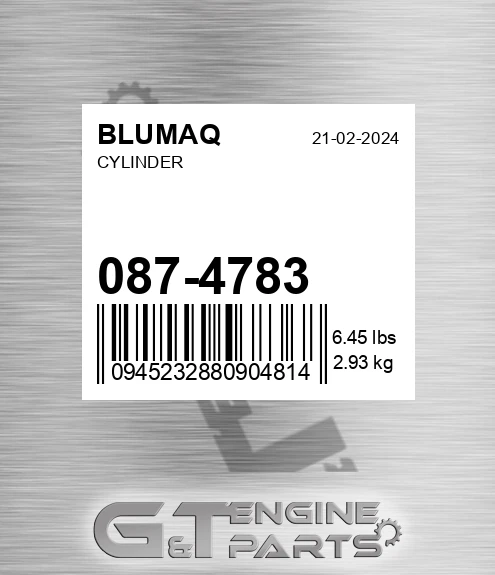 087-4783 Cylinder for BLUMAQ