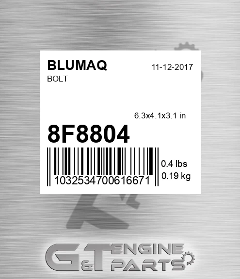 8F-8804 Bolt for BLUMAQ