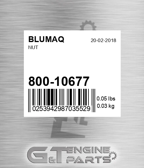 800-10677 Nut for BLUMAQ