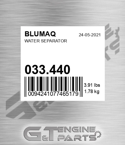 033.440 Water Separator for BLUMAQ
