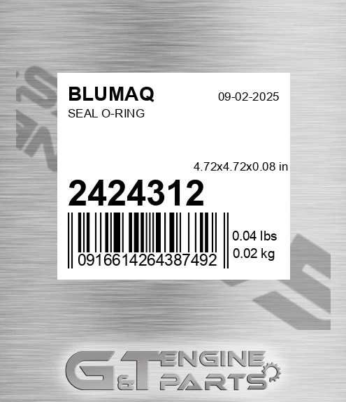 242-4312 Seal O-ring for BLUMAQ