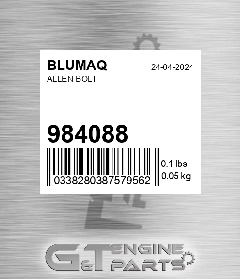 984088 BLUMAQ Allen Bolt