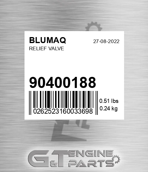 904.00188 Relief Valve for BLUMAQ