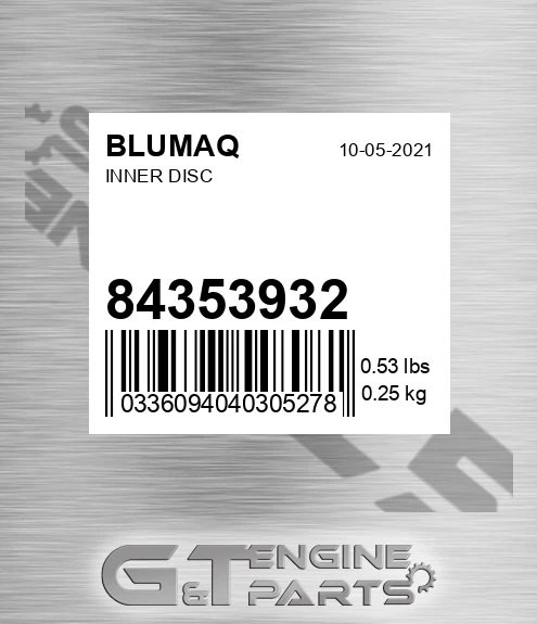 84353932 Inner Disc