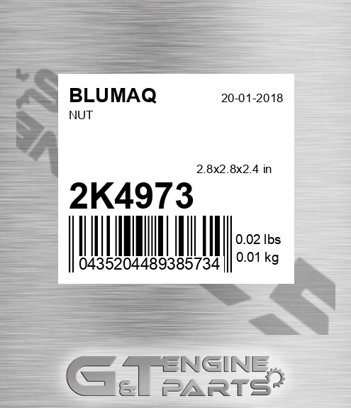 2K-4973 Nut for BLUMAQ