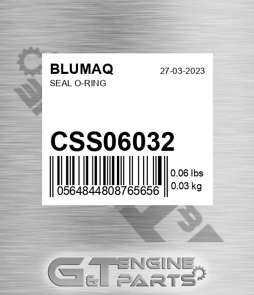 CSS06032 Seal O-ring