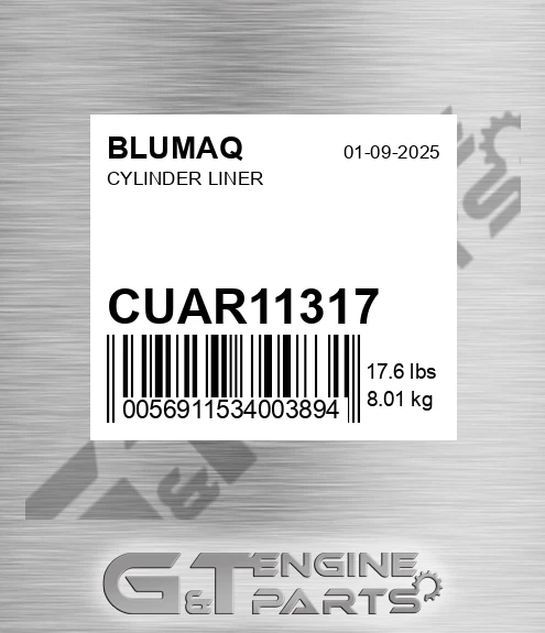 CUAR-11317 Cylinder Liner for BLUMAQ