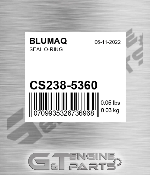 CS238-5360 Seal O-ring for BLUMAQ