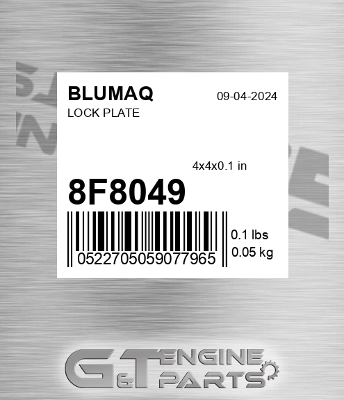 8F-8049 Lock Plate for BLUMAQ