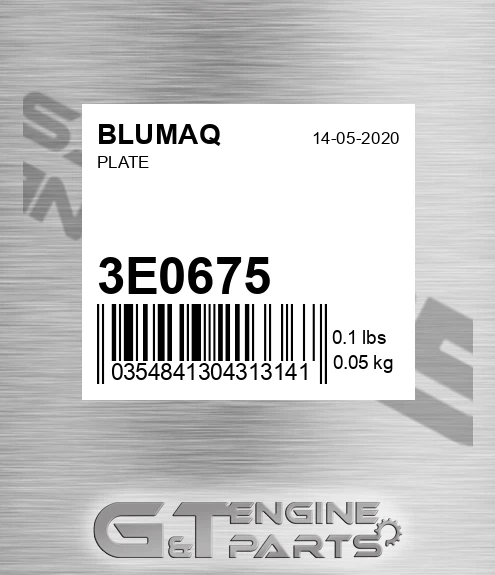 3E-0675 Plate