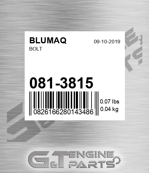 081-3815 Bolt for BLUMAQ