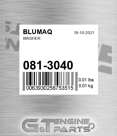 081-3040 Washer for BLUMAQ