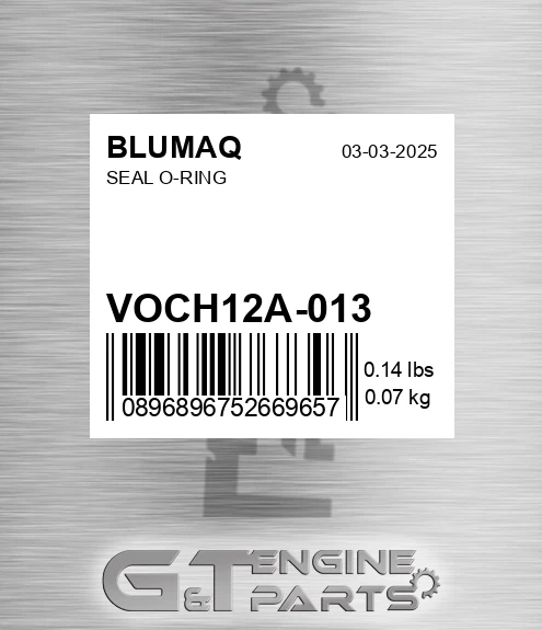 VOCH12A-013 Seal O-ring for BLUMAQ