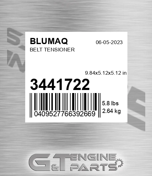 344-1722 Belt Tensioner for BLUMAQ