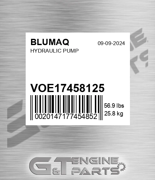 VOE17458125 Hydraulic Pump for BLUMAQ