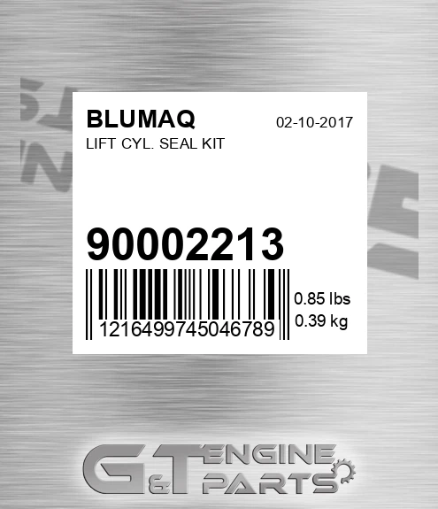 900.02213 Lift Cyl. Seal Kit for BLUMAQ