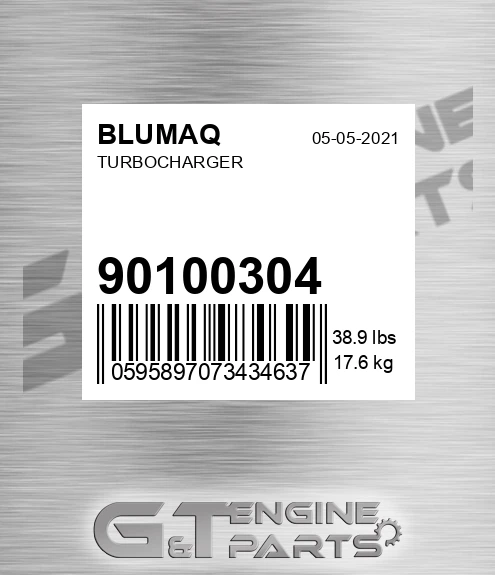 901.00304 Turbocharger for BLUMAQ