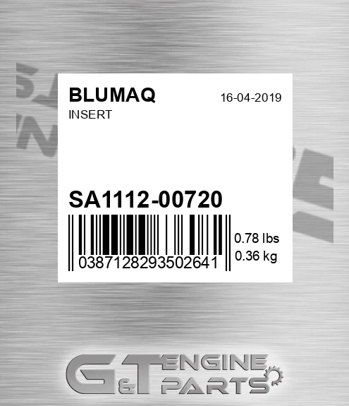 SA1112-00720 BLUMAQ Insert