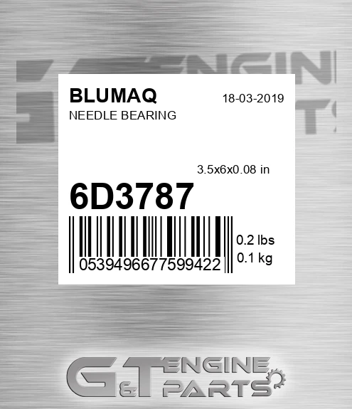 6D-3787 Needle Bearing for BLUMAQ