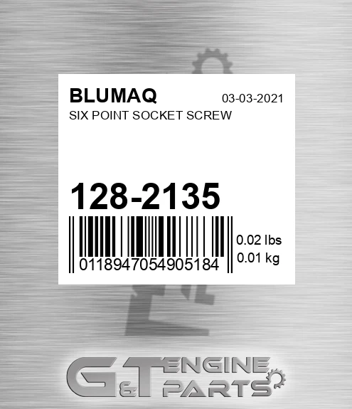 128-2135 Six Point Socket Screw for BLUMAQ