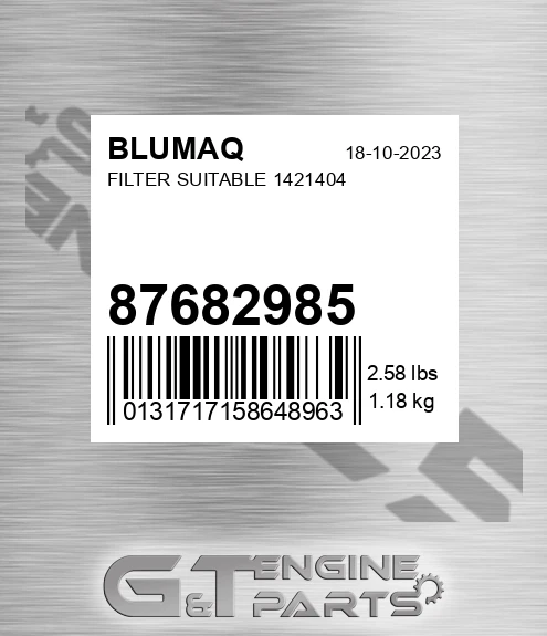 87682985 BLUMAQ Filter Suitable 1421404