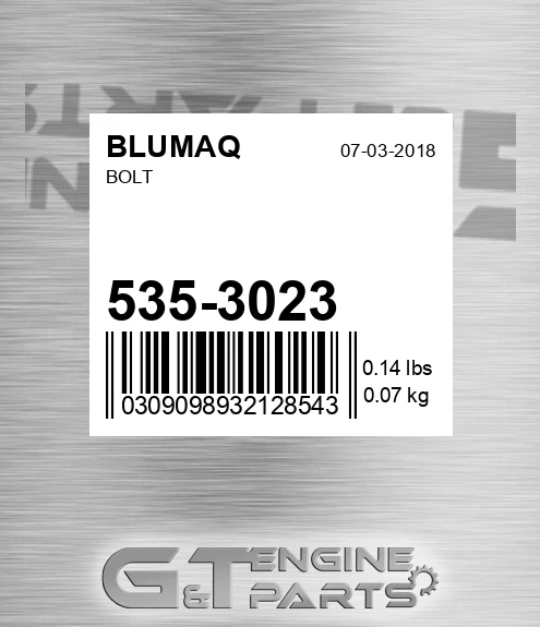 535-3023 Bolt for BLUMAQ