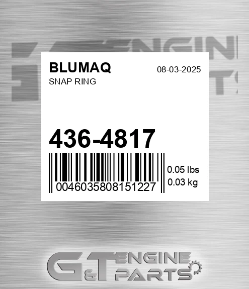 436-4817 Snap Ring for BLUMAQ