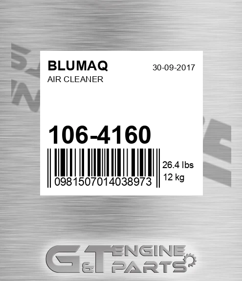 106-4160 Air Cleaner for BLUMAQ