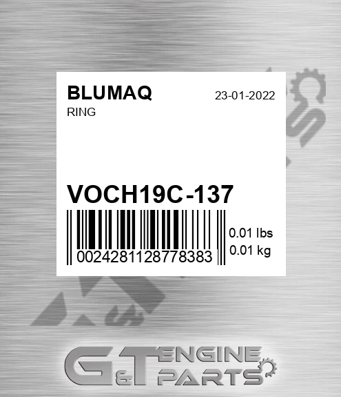 VOCH19C-137 Ring for BLUMAQ