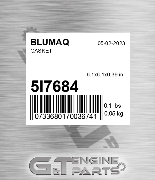 5I-7684 Gasket for BLUMAQ