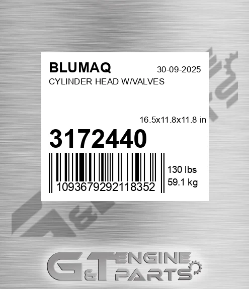 317-2440 Cylinder Head W/valves for BLUMAQ