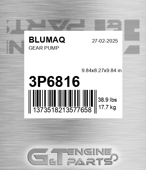 3P-6816 Gear Pump for BLUMAQ