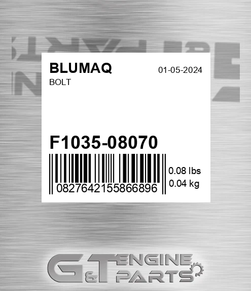 F1035-08070 BLUMAQ Bolt