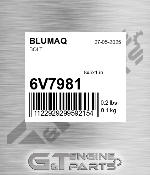 6V-7981 Bolt for BLUMAQ
