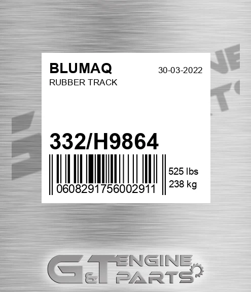332/H9864 Rubber Track for BLUMAQ