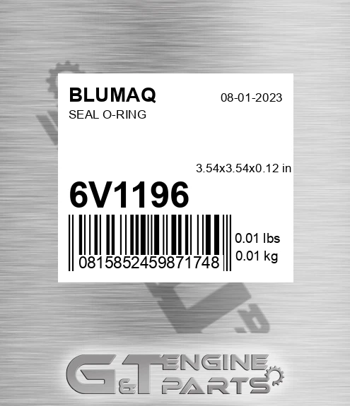 6V-1196 Seal O-ring for BLUMAQ