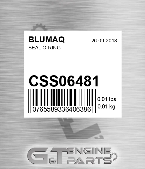 CSS06481 Seal O-ring