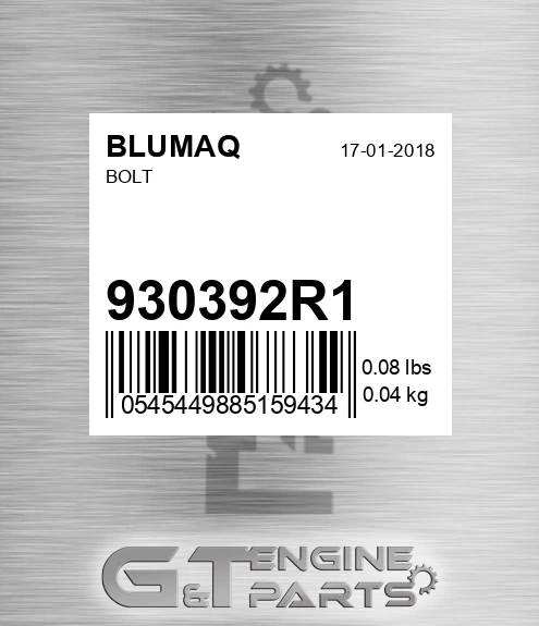 930392R1 Bolt