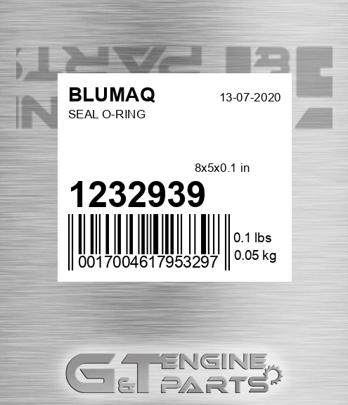123-2939 Seal O-ring for BLUMAQ