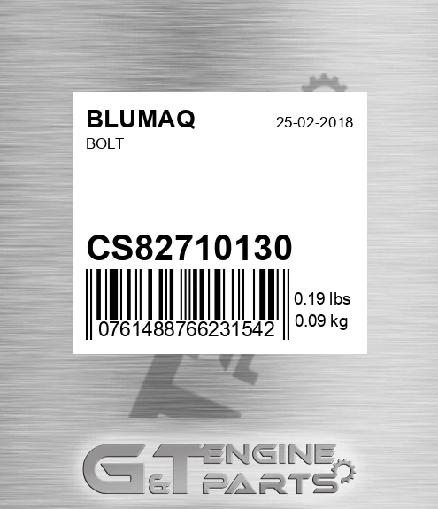 CS827-10130 Bolt for BLUMAQ