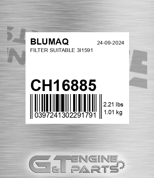 CH16885 Filter Suitable 3i1591 for BLUMAQ