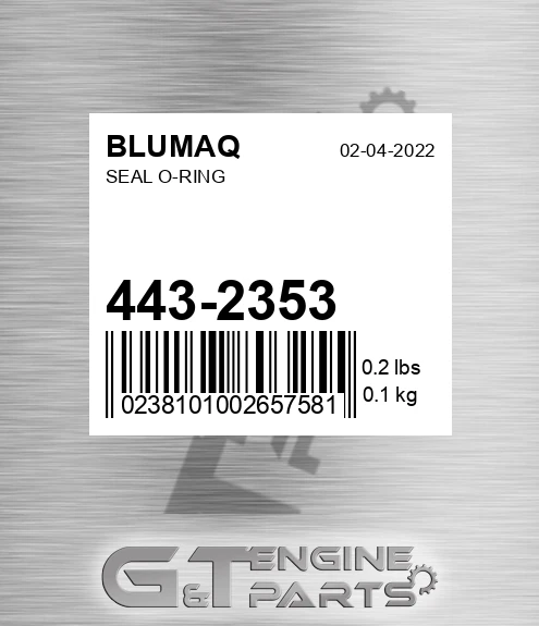 443-2353 Seal O-ring for BLUMAQ